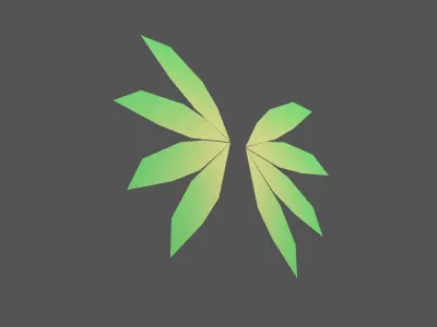 Low Poly Wings v3 006 Free low-poly 3D model