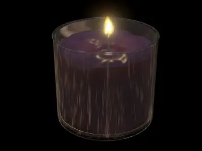 Animated Candle  3D model