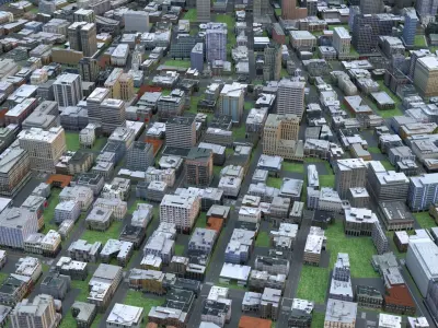City 87 Low-poly 3D model