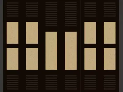 Sliding door Low-poly 3D model