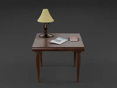 Wooden Table 3d Low-poly 3D model
