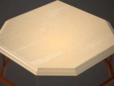 Furniture Coffee Tables Art Deco 008 Low-poly 3D model