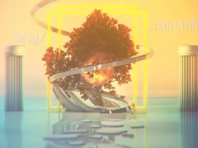 I S O L A T I O N tree in glass box Low-poly 3D model