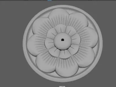 rosette flower 3D model 8