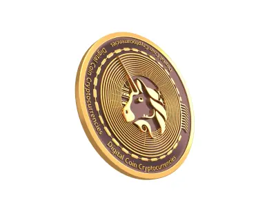 Uniswap Coin v3 001 Low-poly 3D model