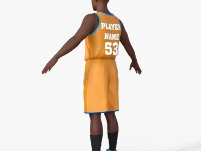 Realistic Basketball Player Low-poly 3D model