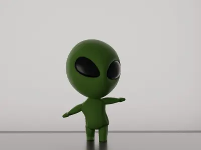 Alien Low-poly 3D model shop