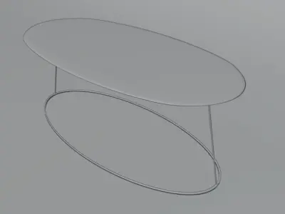 MarbleRoundMinimalisticTable coffee table with marble top Free 3D model