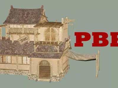 Japan Asian Medieval Hut B House 3D Model Low-poly 3D model
