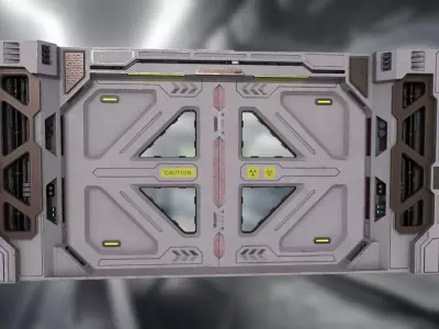 Scifi Laboratory moonbase Door  Low-poly 3D model