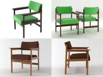 Tiao Armchair 3D model