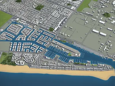 Oxnard  Low-poly 3D model