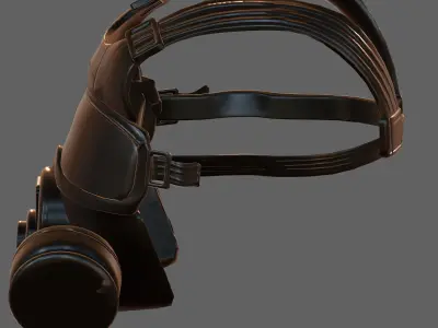 Gas mask helmet 3d model scifi Low-poly  Low-poly 3D model 293