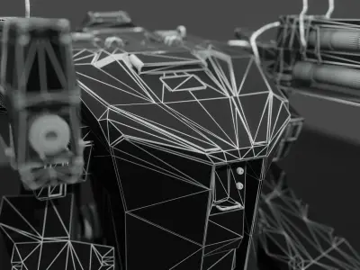 CX-05 Mechanized infantry support vehicle Low-poly 3D model