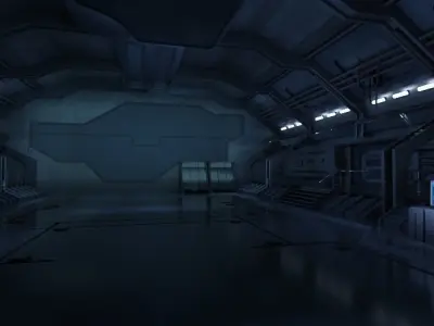 spaceship space station futuristic sci-fi fantasy 3D model