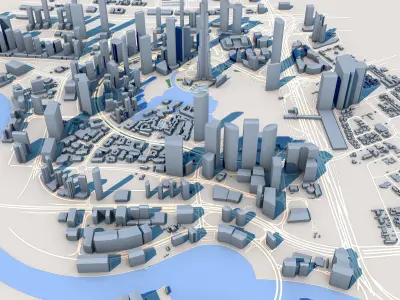 Burj Khalifa Skyscraper in Dubai United Arab Emirates 3D model