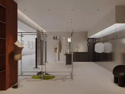 clothing store interior  3D model