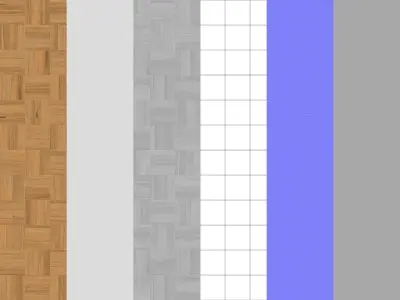 Parquet - Laminate - Wooden floor 2 in 1 3D model