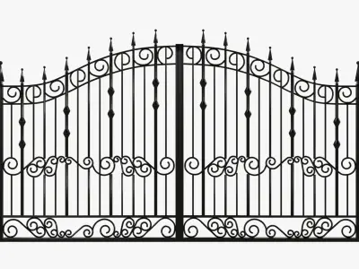 Gate-9 wrought iron gates 3D model