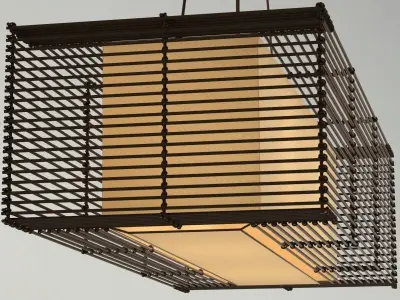 KAI Rectangular Hanging Lamp - Slim 3D model