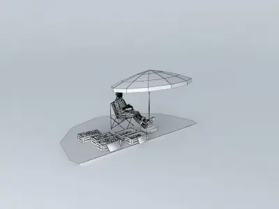 Market stall 3D model