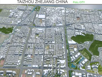 Taizhou Zhejiang China 120km Low-poly 3D model