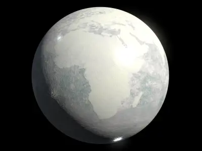 Earth Planet - Frozen and Scorched set 3D Model Pack