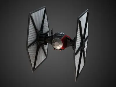 First Order Tie Fighter Low-poly 3D model