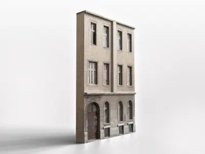 Old Building Realistic City Asset Low-poly 3D model