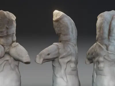 Belvedere Torso Low-poly 3D model