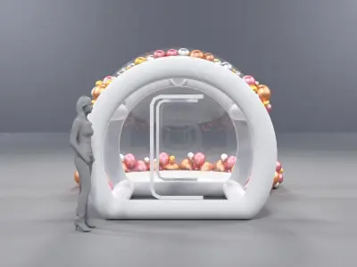 Inflatable Bubble House Dome 3 Meters Diameter 3D model