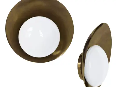 Brass Wall Lights Concha by Gallery L7 3D model