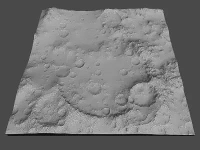Terrain Moon 3D Print Model 3D print model