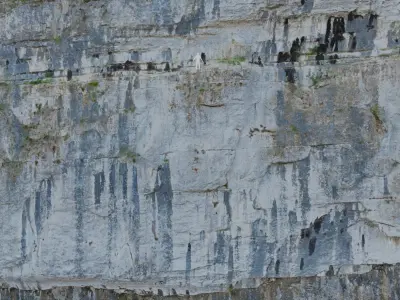 Huge Smooth Cliff Wall Scanned Drone PBR Low-poly 3D model