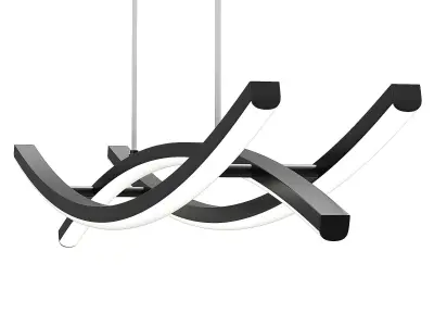 Modern Minimalist Wave Arch Aluminum Hardware 3D model