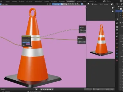 Trafic cone  Low-poly 3D model