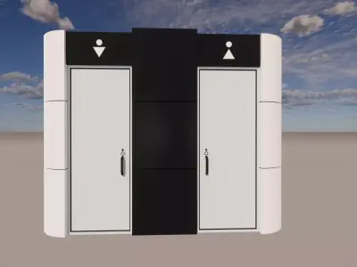Public Restroom Building -B10 3D model