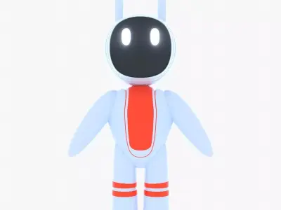 Robot White Red 3D model