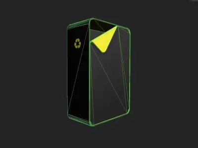 Bin M01 Low-poly 3D model