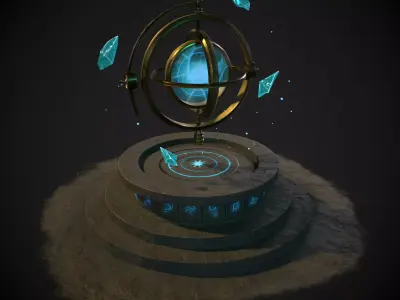 Chrono Altar Low-poly 3D model