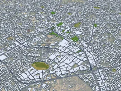 Misratah Libya 50km AI Low-poly 3D model