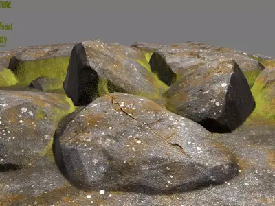 Floor Rock Low-poly 3D model