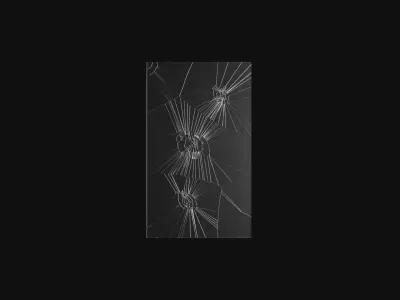 Broken Window Glass Set Low-poly 3D model