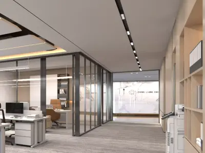 Office Room Interior 3D model