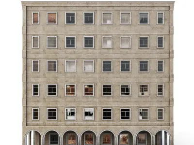 Tenement Building Low-poly 3D model