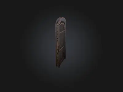 Iron Barred Door Low-poly 3D model