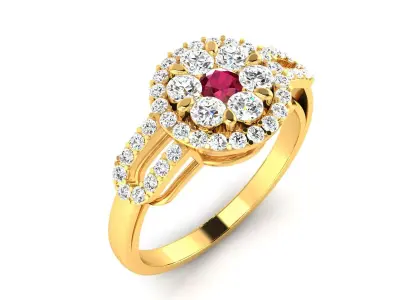 Women Ring  Render 3dm STL OBJ FBX Details 3D print model 180