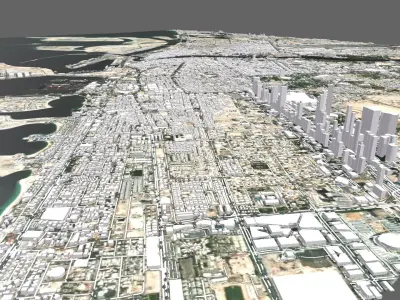 Cityscape Deira and Dubai  United Arab Emirates 3D model