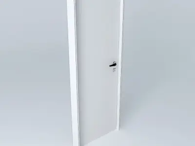 Simple  white door Free 3D model