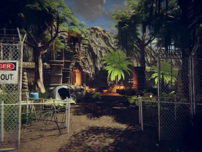 Lost Temple Low-poly 3D model